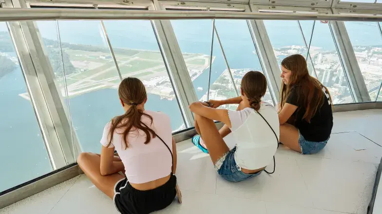 Group of young girls at the Top